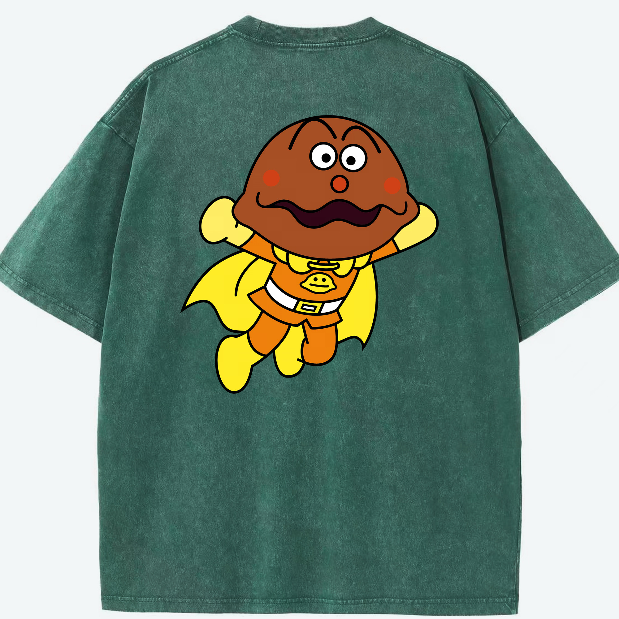 （画像用） アンパンマン Anpanman 綿100% ヴィンテージ風 半袖Tシャツ（背面プリント）